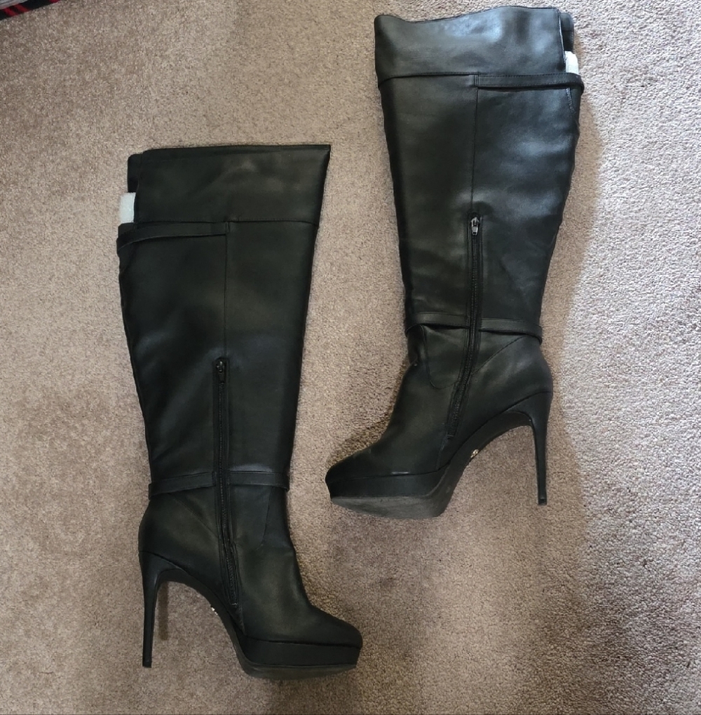 Thalia Sodi Black Over the Knee Boots